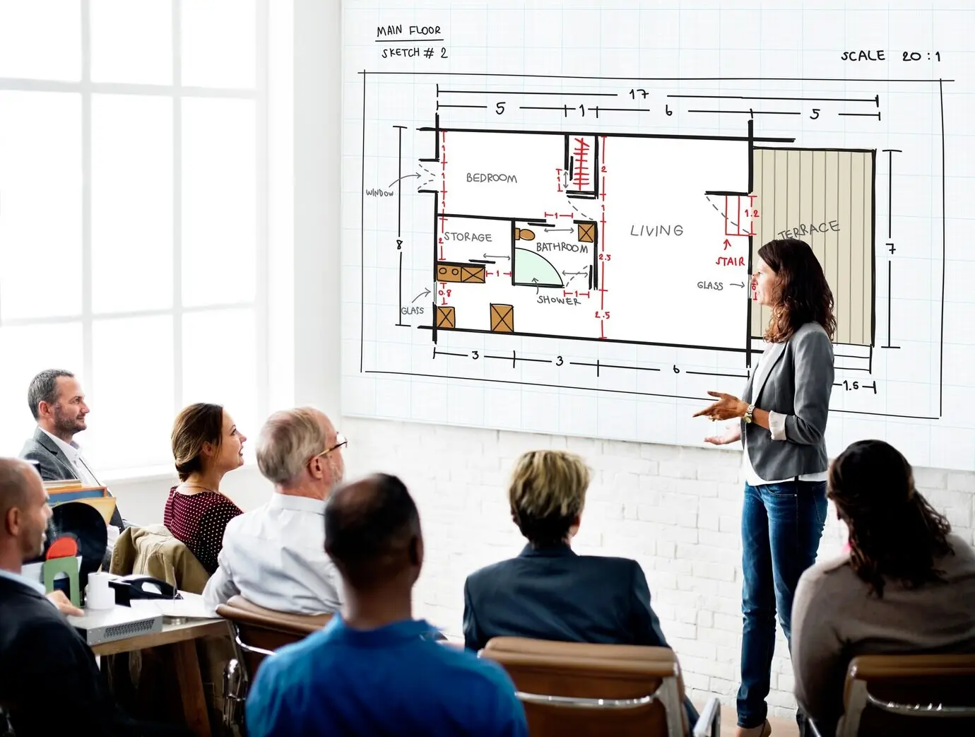 A concept encompassing blueprint, architecture, interior design, and structure development.